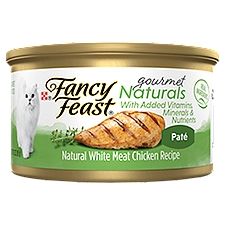 Fancy Feast Gourmet Naturals Grain Free Natural Pate White Meat Chicken, Cat Food, 3 Ounce