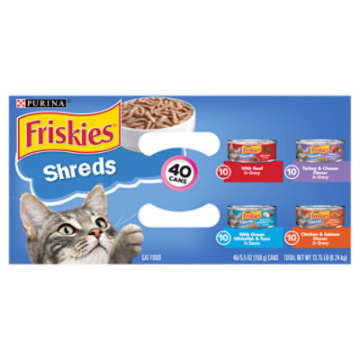 Purina Friskies Wet Cat Food Variety Pack Shreds Beef Turkey