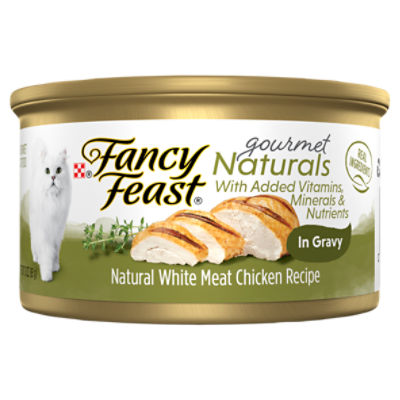 Purina Fancy Feast Natural Wet Cat Food, Gourmet Naturals White Meat Chicken in Gravy - 3 oz. Can