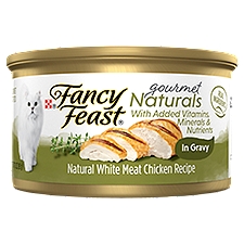 Fancy Feast Gourmet Naturals White Meat Chicken in Gravy, Wet Cat Food, 3 Ounce