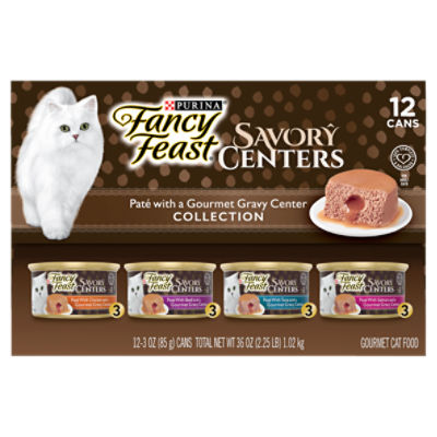 Purina Fancy Feast Pate Wet Cat Food Variety Pack Savory Centers