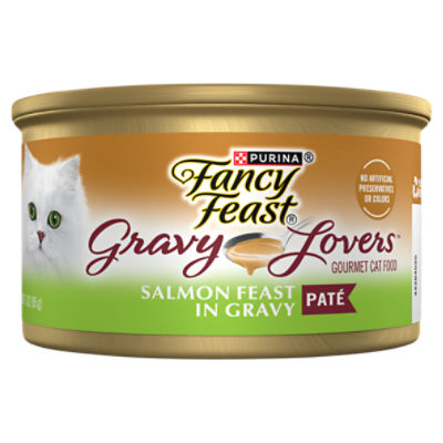 Purina Fancy Feast Gravy Lovers Salmon Feast in Gravy Paté Gourmet Cat Food, 3 oz