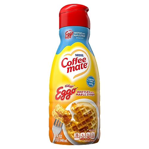 Nestlé Coffee Mate Waffles with Maple Syrup Non-Dairy Creamer, 32 fl oz