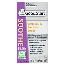 Gerber Good Start Drops, Soothe Baby Vitamin D and Probiotic, 0.34 Fluid ounce