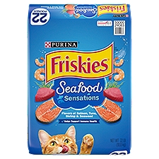 Purina Friskies Dry Cat Food, Seafood Sensations - 22 lb. Bag
