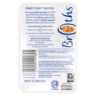 Fancy feast broths store calories