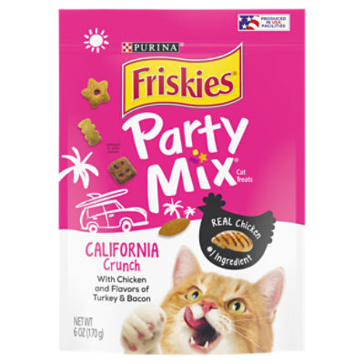 Purina Friskies Made in USA Facilities Cat Treats, Party Mix California