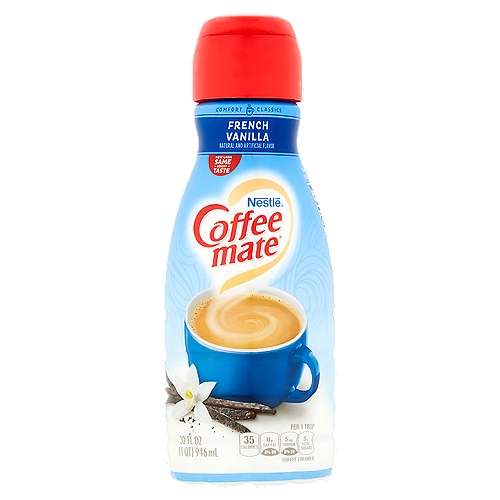Nestlé Coffee Mate French Vanilla Coffee Creamer, 32 fl oz
Classic for a Reason
Your day just isn't the same unless you've got the taste of warm, rich vanilla on your side. It's perfect for when your coffee needs a little something extra - because this vanilla is anything but plain.