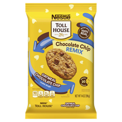 Nestlé Toll House Oatmeal Chocolate Chip Remix Cookie Dough, 14 oz
