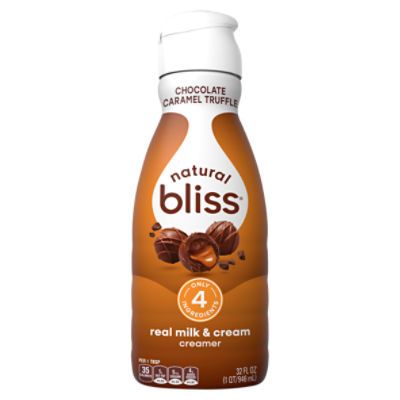 Bliss Chocolate Caramel Truffle Real Milk & Cream Creamer, 32 fl oz