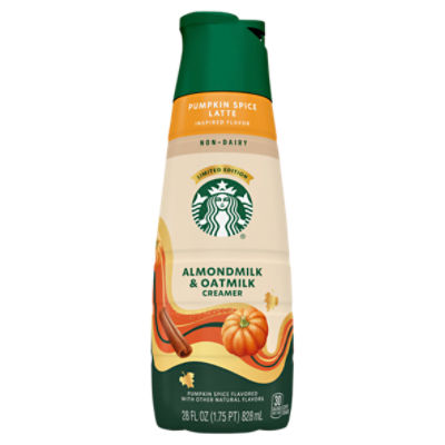 Starbucks Pumpkin Spice Flavored Almondmilk & Oatmilk Coffee Creamer Limited Edition, 28 fl oz