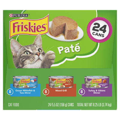 Purina Friskies Wet Cat Food Pate Variety Pack 24 5.5 oz. Cans