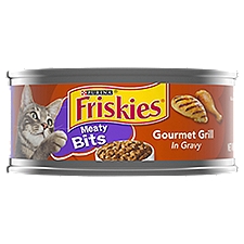 Purina Friskies Gravy Wet Cat Food, Meaty Bits Gourmet Grill - 5.5 oz. Can