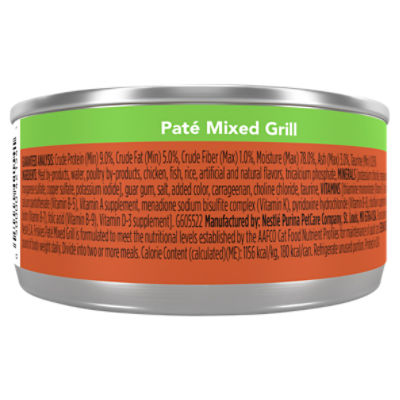 Purina Friskies Pate Wet Cat Food Pate Mixed Grill 5.5 oz. Can