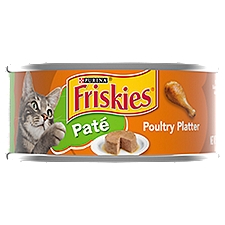 Purina Friskies Pate Wet Cat Food, Poultry Platter - 5.5 oz. Can