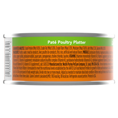 Purina Friskies Pate Wet Cat Food Poultry Platter 5.5 oz. Can