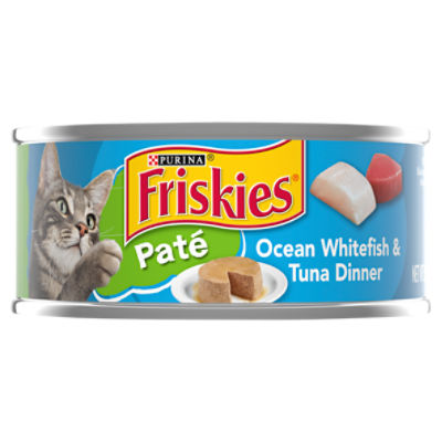 Purina Friskies Paté Ocean Whitefish & Tuna Dinner Cat Food, 5.5 oz