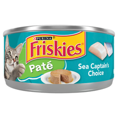 Purina Friskies Pate Wet Cat Food, Sea Captain's Choice - 5.5 oz. Can
