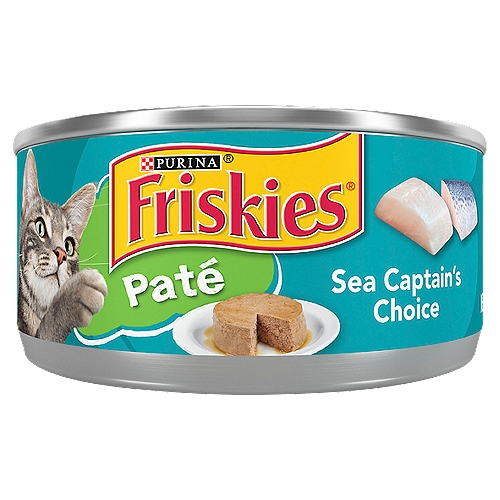 Purina Friskies Pate Wet Cat Food, Sea Captain's Choice - 5.5 oz. Can