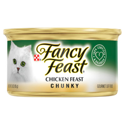 Purina Fancy Feast Grain Free Wet Cat Food, Chunky Chicken Feast - 3 oz. Can