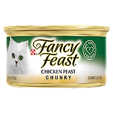 Purina Fancy Feast Grain Free Wet Cat Food, Chunky Chicken Feast - 3 oz. Can