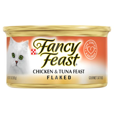 Fancy Feast Chicken & Tuna Feast Flaked Gourmet Cat Food, 3 oz