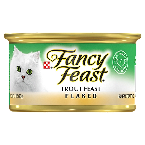 Fancy Feast Flaked Trout Feast Gourmet Cat Food, 3 oz