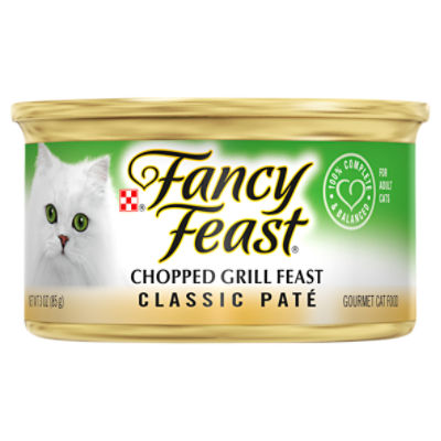 Purina Fancy Feast Chopped Grill Feast Classic Paté Gourmet Cat Food, 3 oz