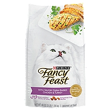Fancy Feast Dry Cat Food with Savory Chicken and Turkey - 3 lb. Bag, 48 Ounce