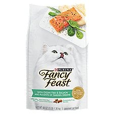 Purina Fancy Feast with Ocean Fish & Salmon and Accents of Garden Greens Gourmet Cat Food, 48 oz