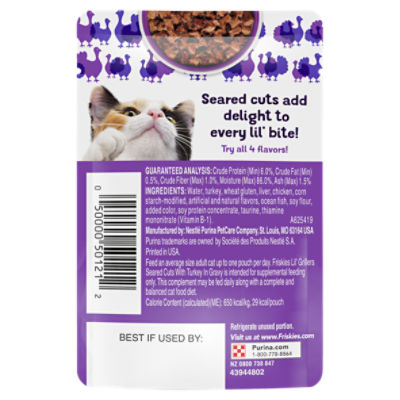 Purina Friskies Lil Grillers Seared Cuts with Turkey in Gravy Cat