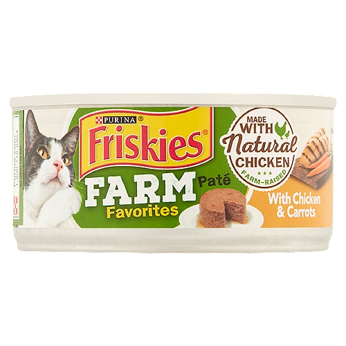 Purina Friskies Farm Favorites Paté with Chicken & Carrots Cat Food, 5.5 oz