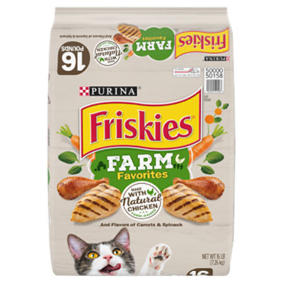 Purina Friskies Dry Cat Food Farm Favorites With Chicken 16 lb