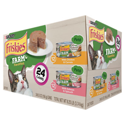 Purina Friskies Farm Favorites Wet Cat Food Pate and Meaty Bits