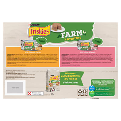 Purina Friskies Farm Favorites Wet Cat Food Pate and Meaty Bits