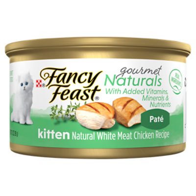 Fancy Feast Gourmet Naturals Kitten Natural White Meat Chicken Recipe Gourmet Cat Food, 3 oz