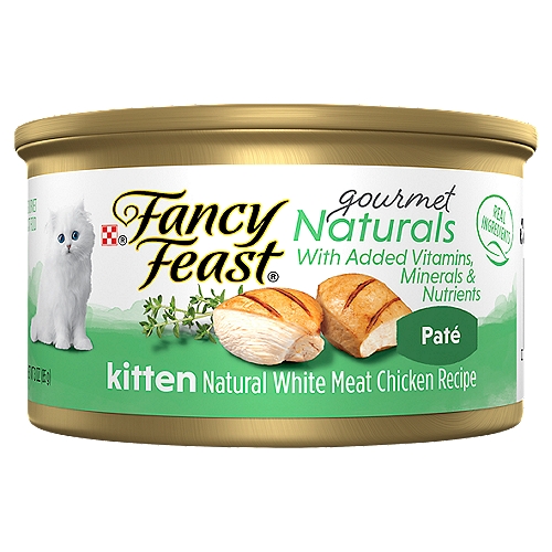 Fancy Feast Gourmet Naturals Kitten Natural White Meat Chicken Recipe Gourmet Cat Food, 3 oz