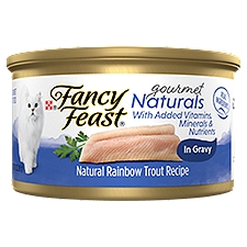 Fancy Feast Gourmet Naturals Natural Rainbow Trout Recipe in Gravy Gourmet Cat Food, 3 oz