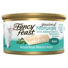 Fancy Feast Gourmet Naturals Natural Ocean Whitefish Recipe Paté, Gourmet Cat Food, 3 Ounce