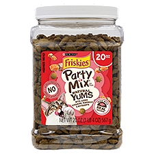 Purina Friskies Party Mix Natural Yums Cat Treats, 20 oz
