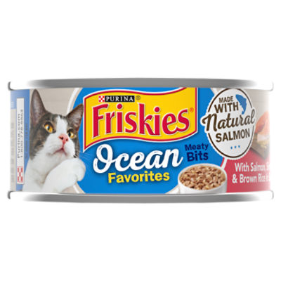 Purina Friskies Natural Wet Cat Food Meaty Bits With Salmon