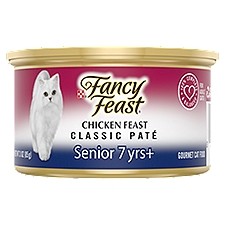 Purina Fancy Feast Chicken Feast Classic Paté Gourmet Cat Food, Senior 7yrs+, 3 oz