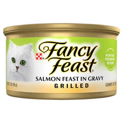 Fancy Feast Grilled Salmon Feast in Gravy Gourmet Cat Food, 3 oz, 3 Ounce