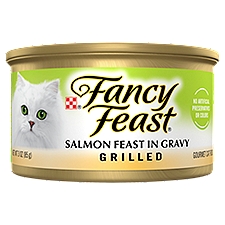 Fancy Feast Grilled Salmon Feast in Gravy Gourmet Cat Food, 3 oz