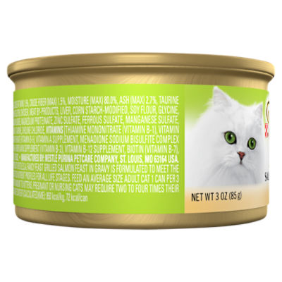 Fancy Feast Grilled Salmon Feast in Gravy Gourmet Cat Food 3 oz