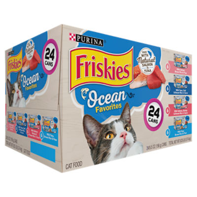 Purina Friskies Ocean Favorites Wet Cat Food Pate and Meaty Bits