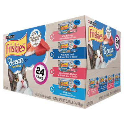 Purina Friskies Ocean Favorites Wet Cat Food Pate and Meaty Bits