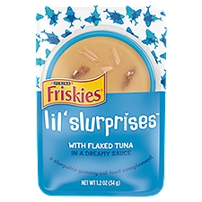 Friskies Lil' Slurprises Flaked Tuna in a Dreamy Sauce, Cat Food, 1.2 Ounce