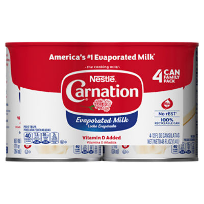 Nestlé Carnation Evaporated Milk Family Pack, 12 fl oz, 4 count