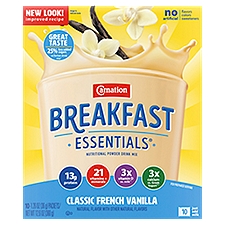 Carnation Breakfast Essentials Nutritional Drink Mix, Classic French Vanilla, 12.6 Ounce